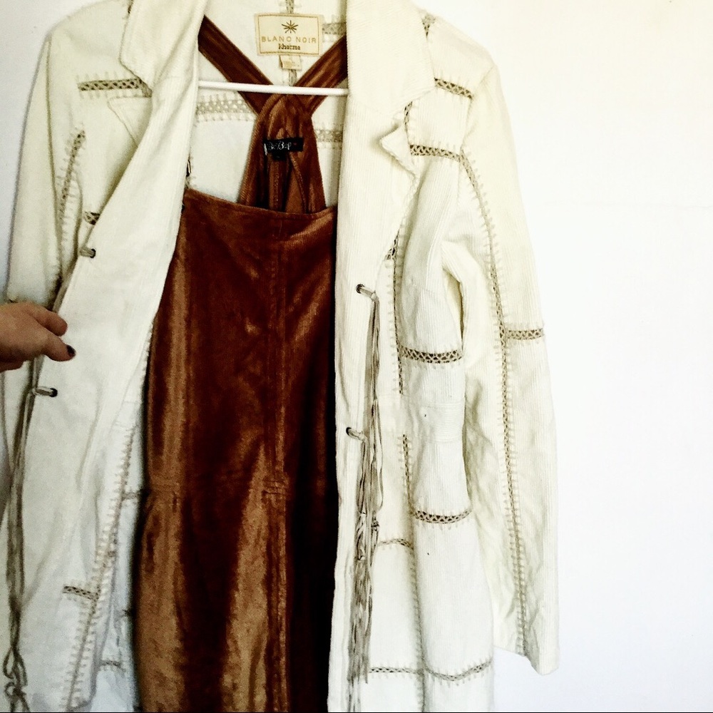 Blanc Noir corduroy boho chic fit layer